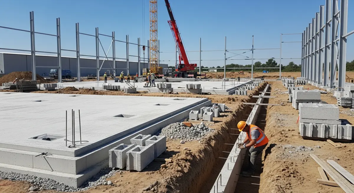 Fundamenty pod halę stalową